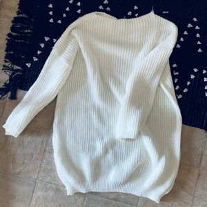 Pretty little thing white sweater dress